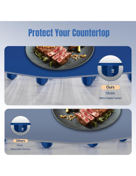 Bandeja Calentadora Eléctrica HASDSAGY 44.9x31.8cm 5 Temperaturas