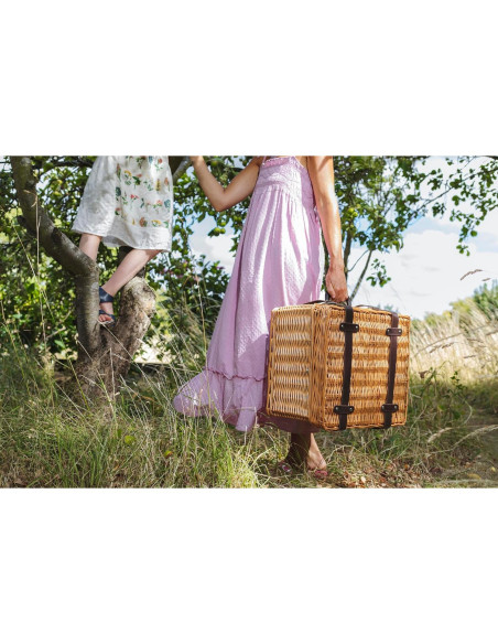 Canasto de Picnic Deluxe para 2 Picnic Time - Mimbre Azul