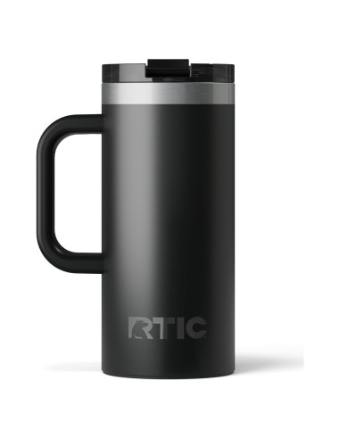 Taza de Viaje RTIC 473ml Aislada Acero Inoxidable Negra