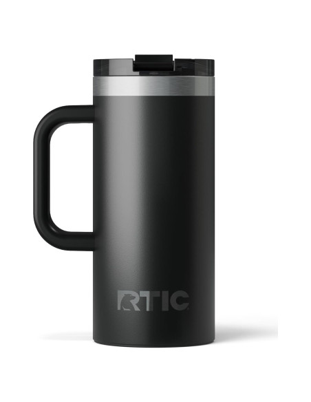 Taza de Viaje RTIC 473ml Aislada Acero Inoxidable Negra