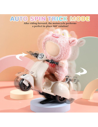 Scooter Eléctrico Interactivo Labubu con Luz y Música Verde