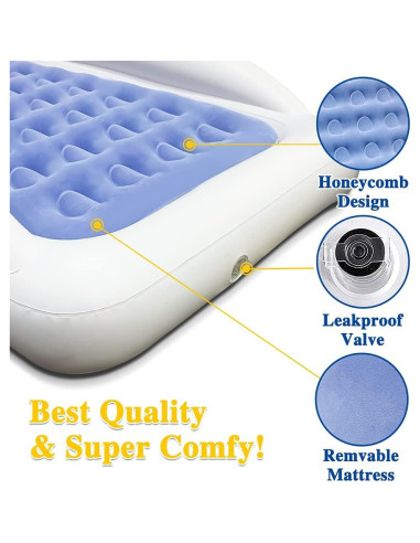 Cama de Viaje Inflable Fahuac para Niños con Bomba Eléctrica