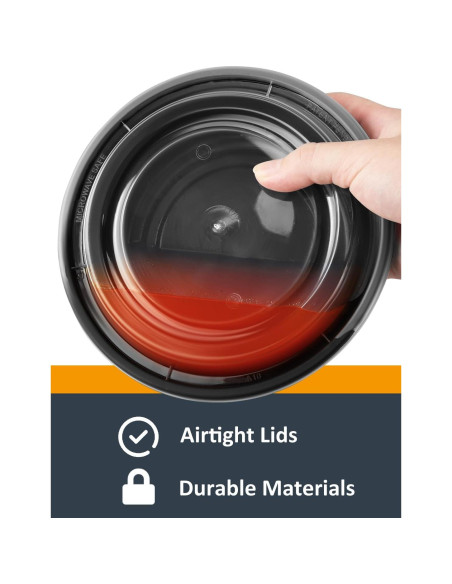 50 Recipientes de Almacenamiento NEEBAKE 24oz Apto Microondas