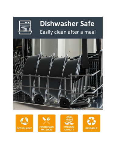 50 Recipientes de Almacenamiento NEEBAKE 24oz Apto Microondas