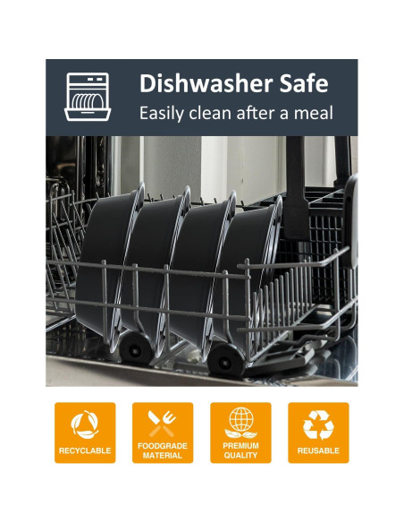 50 Recipientes de Almacenamiento NEEBAKE 24oz Apto Microondas