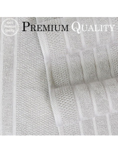 Juego de 4 Toallas de Baño CRAFTBERRY 100% Algodón Gris Claro 2