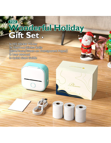 Impresora de Etiquetas Phomemo T02 Mini Bluetooth Verde