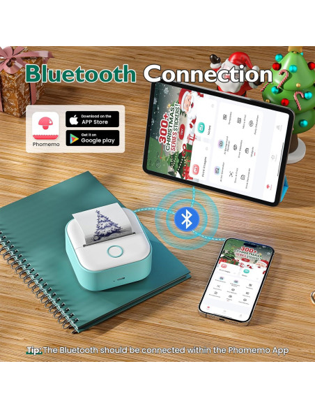 Impresora de Etiquetas Phomemo T02 Mini Bluetooth Verde