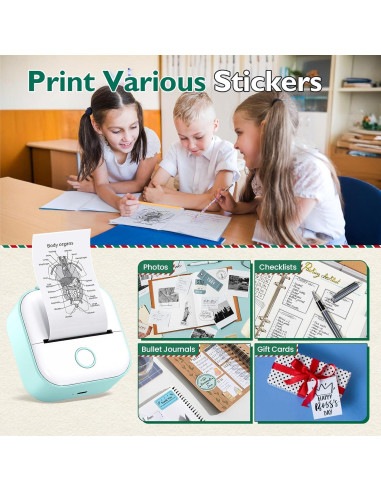 Impresora de Etiquetas Phomemo T02 Mini Bluetooth Verde