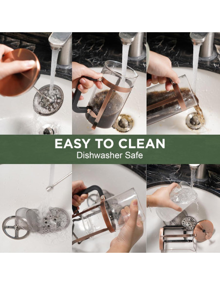 Prensa Francesa BeanNest 21oz Negra - Acero Inoxidable y Vidrio