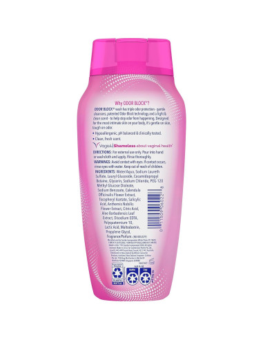 Lavado Femenino Vagisil 355 ml - Bloqueo de Olores Hipoalergénico