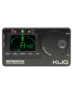 KLIQ MetroPitch Afinador y Metrónomo Digital 3-en-1 Negro