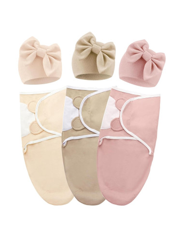 Saco de Sueño para Bebés AQOKKA 0-3 Meses Algodón Ajustable