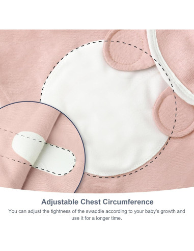 Saco de Sueño para Bebés AQOKKA 0-3 Meses Algodón Ajustable