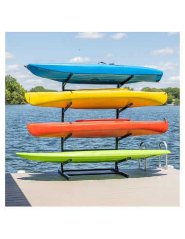 Soporte de Almacenamiento para 4 Kayaks Teal Triangle Negro
