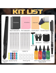 Kit de Tatuaje Manual BAMTTOO Estilo 2 con Herramientas y Estuche 2
