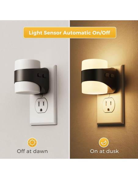 L LOHAS LED Luces Nocturnas Enchufables Dimmables 1W 2 Pzas