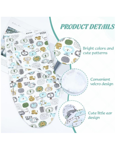 Cinaci 2 Piezas Manta y Gorro Bebé Algodón Suave 0-3 Meses