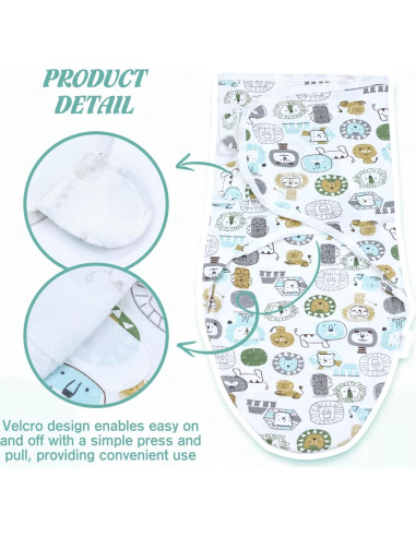 Cinaci 2 Piezas Manta y Gorro Bebé Algodón Suave 0-3 Meses