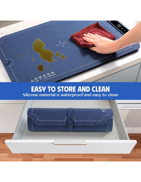 Bandeja Calentadora Eléctrica Mooues SH006 250W Azul