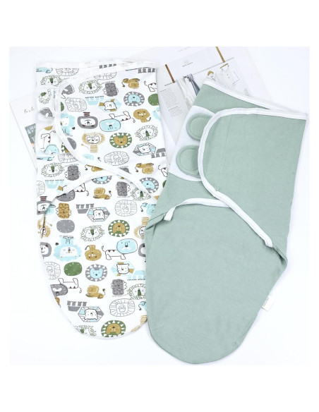 Cinaci 2 Piezas Manta y Gorro Bebé Algodón Suave 0-3 Meses