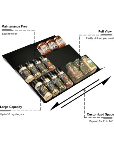 Organizador de Cajón Expandible Artibear para Especias, Set de 6