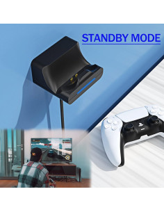 Soporte de Carga para Controlador PS5 REEYEAR con Cable 1m 2