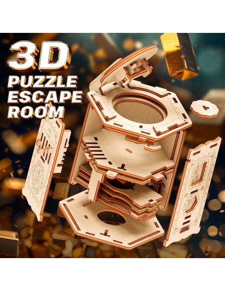Juego de Rompecabezas 3D ESC WELT Fort Knox Box PRO - Enigma de Madera