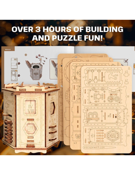 Juego de Rompecabezas 3D ESC WELT Fort Knox Box PRO - Enigma de Madera