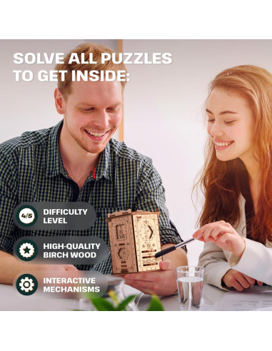 Juego de Rompecabezas 3D ESC WELT Fort Knox Box PRO - Enigma de Madera