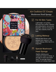 Crema CC NUIBO 2PCS Hidratante Larga Duración + 2 Esponjas 2