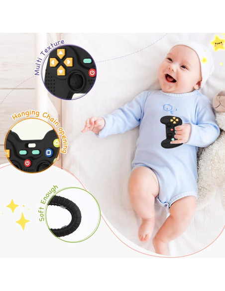 Mordedor de Silicona Chelpopo Control Remoto para Bebés 0-12 Meses Mordedor de Silicona Chelpopo Control Remoto para Bebés 0-12 Meses