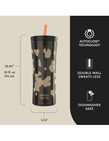 Tumbler Contigo Streeterville Ally Love 20oz Regaliz a Prueba de Fugas