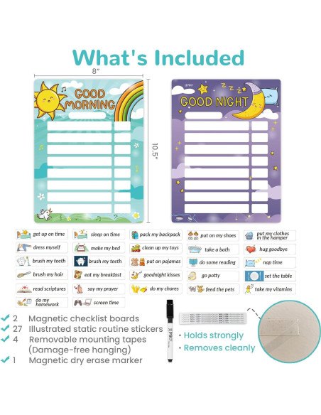 Gráfico Magnético de Rutina Diaria JJPRO - 20x27 cm