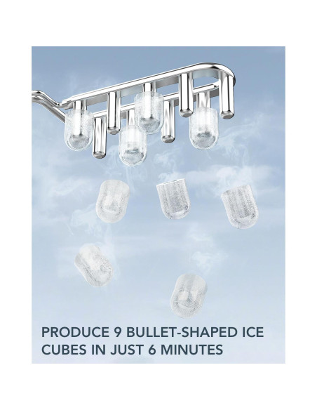 Máquina de Hielo Electactic 12.1kg/día Autolimpiante Negra