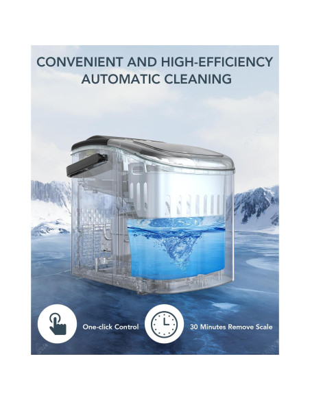 Máquina de Hielo Electactic 12.1kg/día Autolimpiante Negra