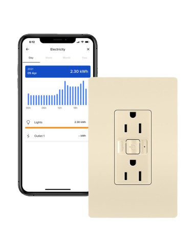 Tomacorriente Inteligente Legrand WNRR15LA 15A Almendra Clara