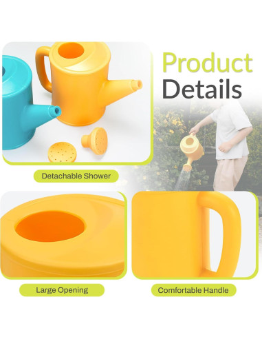 Regadera Pequeña NIOIPXA 700ml Plástico Azul para Niños