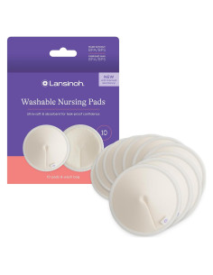 Almohadillas de Lactancia Lavables Lansinoh - 10 Unidades