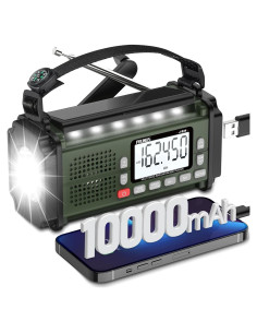 Radio de Emergencia PRUNUS J-924 10000mAh Solar y Manivela