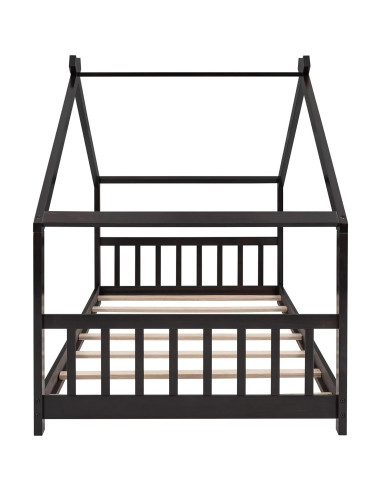 Cama Casa Twin Harper & Bright Designs Madera Espresso