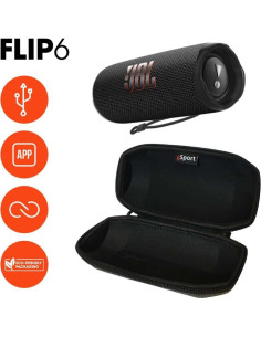 Altavoz Portátil JBL Flip 6 Impermeable + Funda Carbono 2