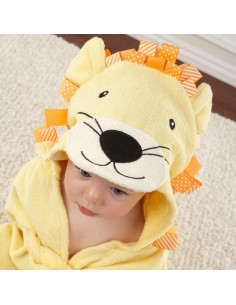 Bata de Baño con Capucha León Baby Aspen 0-9 Meses 2