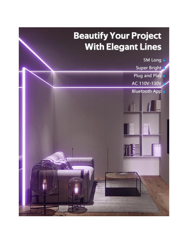 Luz de tira LED COB RGB 3M Shenzhen Samsion Regulable IP67