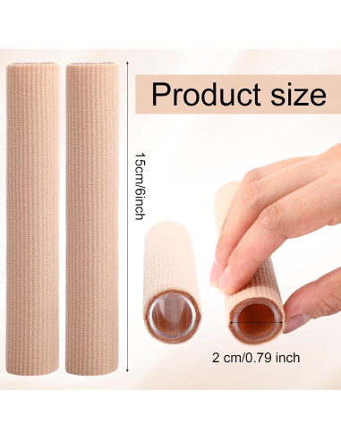 Tuberías de Gel para Dedos Hestya 6 Pcs 2 cm Acolchadas