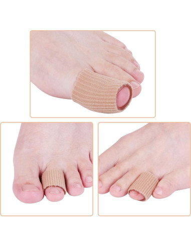 Tuberías de Gel para Dedos Hestya 6 Pcs 2 cm Acolchadas