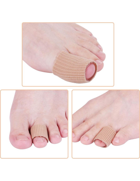 Tuberías de Gel para Dedos Hestya 6 Pcs 2 cm Acolchadas