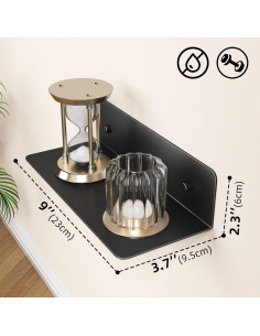 Estante Flotante Dr.DJ BL1 22.86x9.4cm Negro para Pared 2