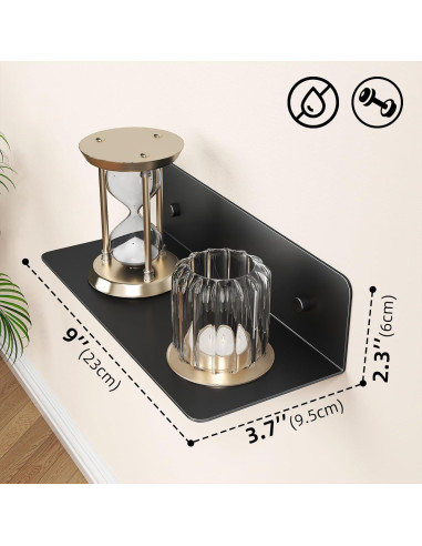 Estante Flotante Dr.DJ BL1 22.86x9.4cm Negro para Pared