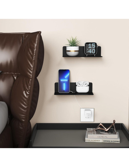 Estante Flotante Dr.DJ BL1 22.86x9.4cm Negro para Pared